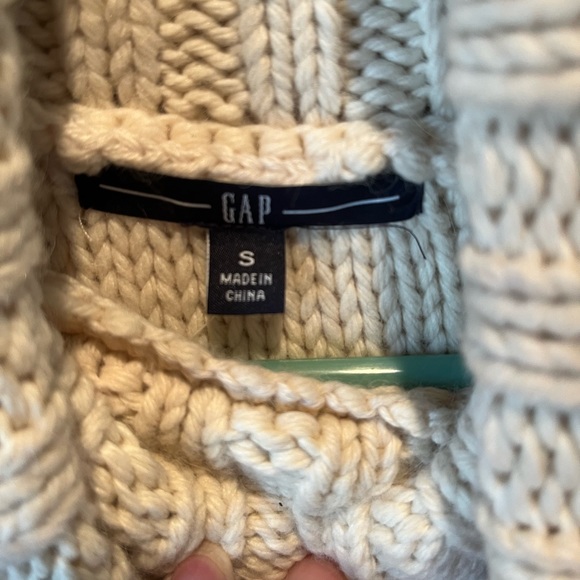 NWT Gap Angora Blend Cable Knit Sleeveless Turtleneck Sweater Dress Size Small - Picture 5 of 9